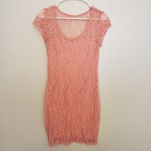 Guess Dress Light Pink Lace Size Med. Price Drop!!